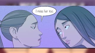 [MOTION COMIC] - 她的继女 - 第 3 部分 - Futanari 熟女被她的继女上床!!