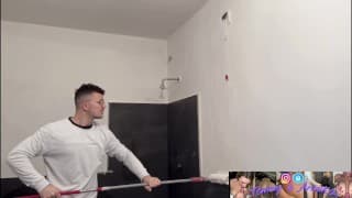 Girl repays THE PAINTER with a nice fuck, while painting the bathroom. Dialogues ita, POV