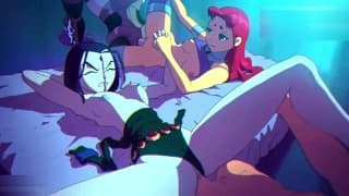 Teen Titans - Robin Fucks Starfire X Raven 群交