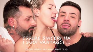 Giulia confessa di voler scopare il nostro vicino e io le faccio una sorpresa! DP SQUIRT FACE FUCK