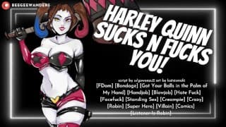 哈莉·奎因（Harley Quinn）用她的洞捕捉并审问您！ ||男性色情 ASMR 角色扮演