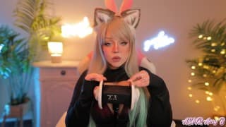 ASMR CAT GIRL 3DIO 舔耳朵 + 吐痰 + AHEGAO - Onlyfans 上的完整视频