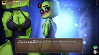 爬行者怪物女孩吸我 - HornyCraft 爬行者路线 #1