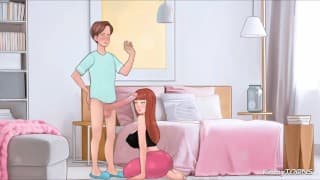 SexNote - 性爱场景 - 继母抓住了操屄女仆的屁股与巨大的性交假屌 - 女同性恋肛交