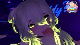 虚拟现实 |一个Cute的鼠兔女孩舔鸡巴并被性交 |观点