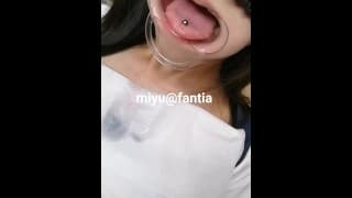 【サンプル概要】巨乳素人を拘束。口腔、唾液、舌、歯、電マ、アナルバイブ、ファッキングマシーン