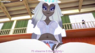 来自Hazbin Hotel的Sera用锻炼！动漫 POV