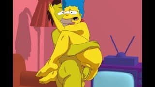 Marge disfruta con Lenny al máximo 💦🔥 (Los Simpson Hentai)